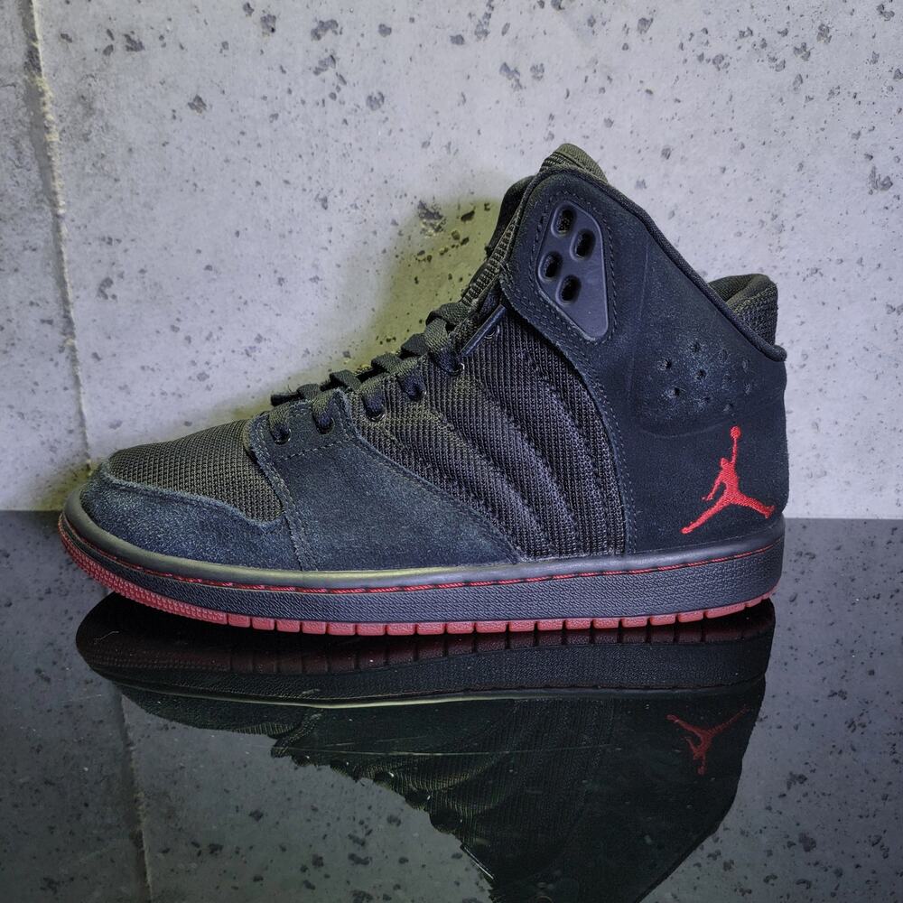 Jordan 1 Flight 4 Premium Women's Sz 8 Black Leather